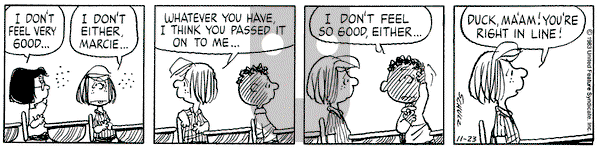 Peanuts on Wednesday November 23, 1983 Comic Strip