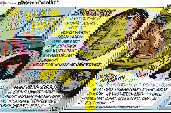 Ripley's Believe It or Not - Sunday January 29, 2012 Comic Strip