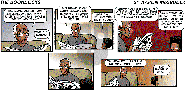 The Boondocks on Sunday March 30, 2008 Comic Strip