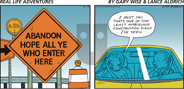 Real Life Adventures on Sunday July 17, 2011 Comic Strip