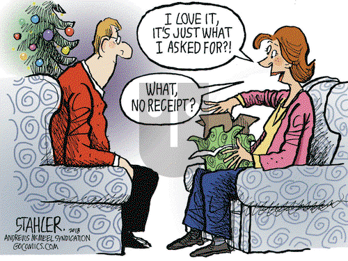 Jeff Stahler on Tuesday December 25, 2018 Comic Strip