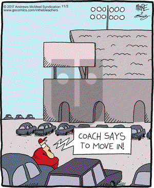 In the Bleachers on Friday November 3, 2017 Comic Strip