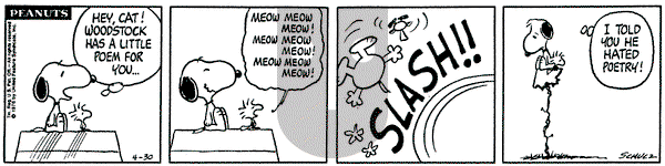Peanuts on Friday April 30, 1976 Comic Strip