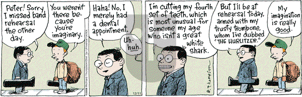 Cul de Sac on Wednesday December 11, 2013 Comic Strip