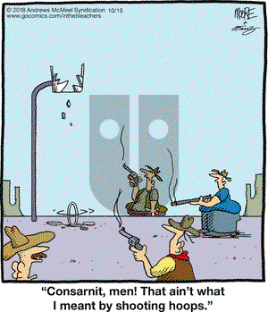 In the Bleachers on Monday October 15, 2018 Comic Strip