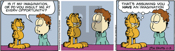 Garfield on Saturday November 2, 2002 Comic Strip