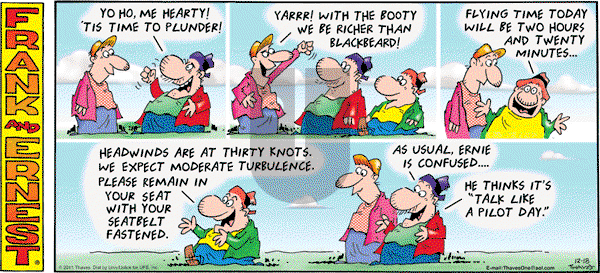 Frank and Ernest on Sunday December 18, 2011 Comic Strip
