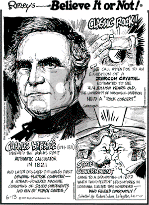 Ripley's Believe It or Not on Monday June 13, 2005 Comic Strip