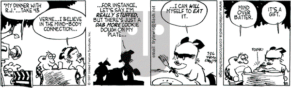 Over the Hedge on Saturday July 26, 1997 Comic Strip