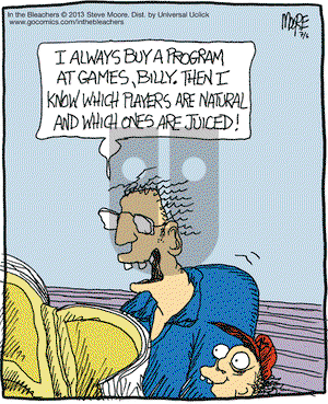 In the Bleachers on Saturday July 6, 2013 Comic Strip