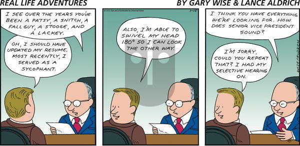 Real Life Adventures on Sunday January 15, 2012 Comic Strip