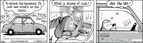 Fred Basset on Sunday November 3, 2002 Comic Strip