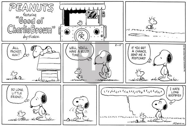 Peanuts on Sunday August 15, 1982 Comic Strip