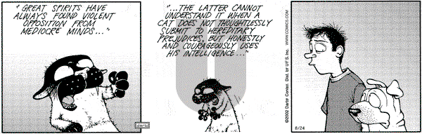 Get Fuzzy on Saturday August 24, 2002 Comic Strip