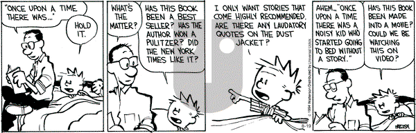 Calvin and Hobbes on Tuesday August 19, 2014 Comic Strip