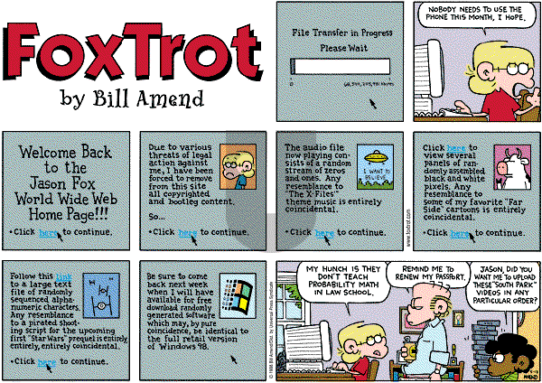 FoxTrot - Sunday May 17, 1998 Comic Strip
