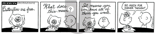 Peanuts - Friday May 4, 1973 Comic Strip