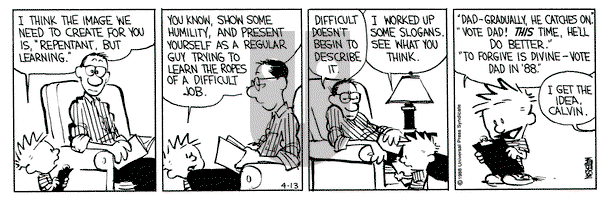 Calvin and Hobbes on Wednesday April 13, 1988 Comic Strip