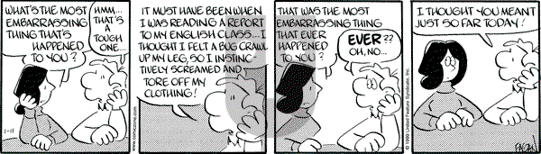 Drabble on Monday January 11, 1999 Comic Strip