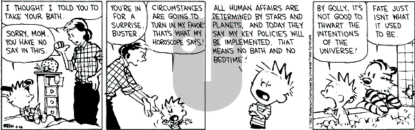 Calvin and Hobbes - Thursday April 16, 1992 Comic Strip