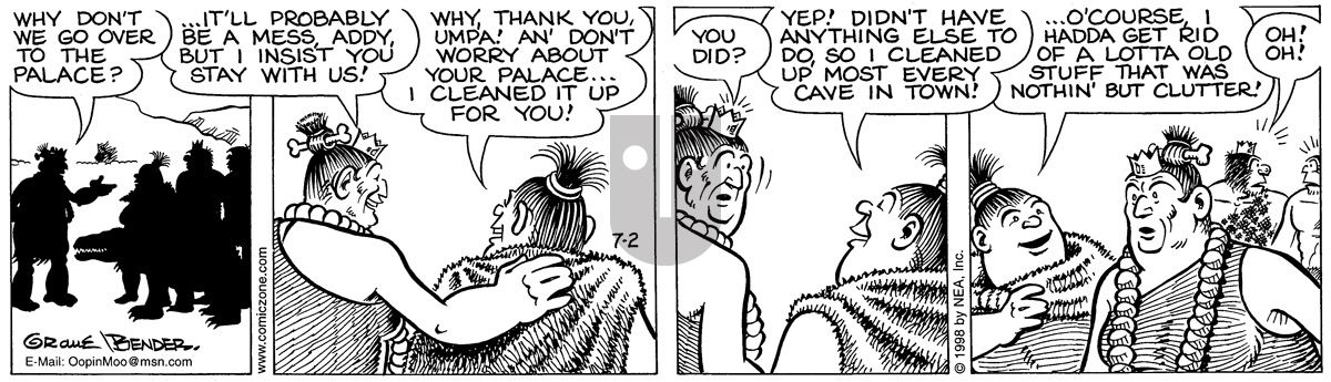 Alley Oop - Thursday July 2, 1998 Comic Strip