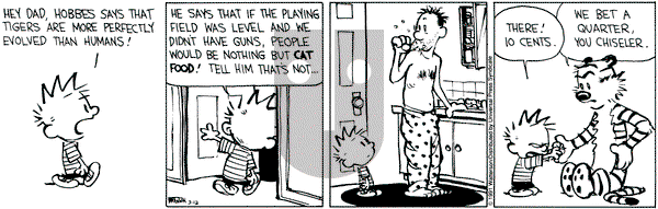 Calvin and Hobbes on Tuesday March 12, 1991 Comic Strip