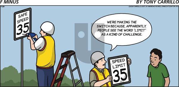 F Minus on Sunday July 29, 2018 Comic Strip