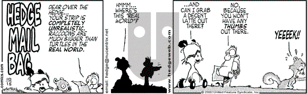 Over the Hedge on Tuesday October 15, 2002 Comic Strip