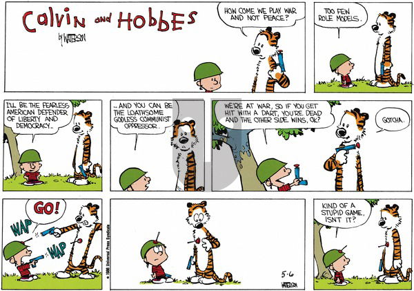 Calvin and Hobbes on Sunday June 23, 1991 Comic Strip