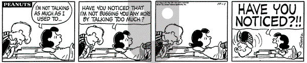 Peanuts on Tuesday October 1, 1974 Comic Strip