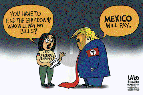 Lalo Alcaraz on Thursday January 17, 2019 Comic Strip