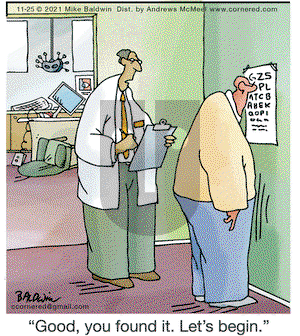 Cornered - Thursday November 25, 2021 Comic Strip