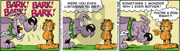Garfield on Friday November 18, 2011 Comic Strip