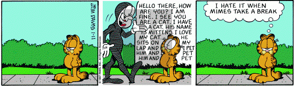 Garfield on Saturday January 11, 1997 Comic Strip