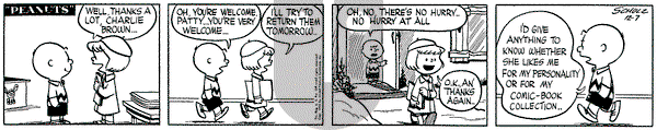 Peanuts on Monday December 7, 1953 Comic Strip