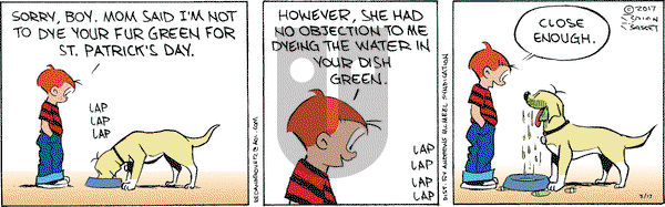 Red and Rover on Friday March 17, 2017 Comic Strip