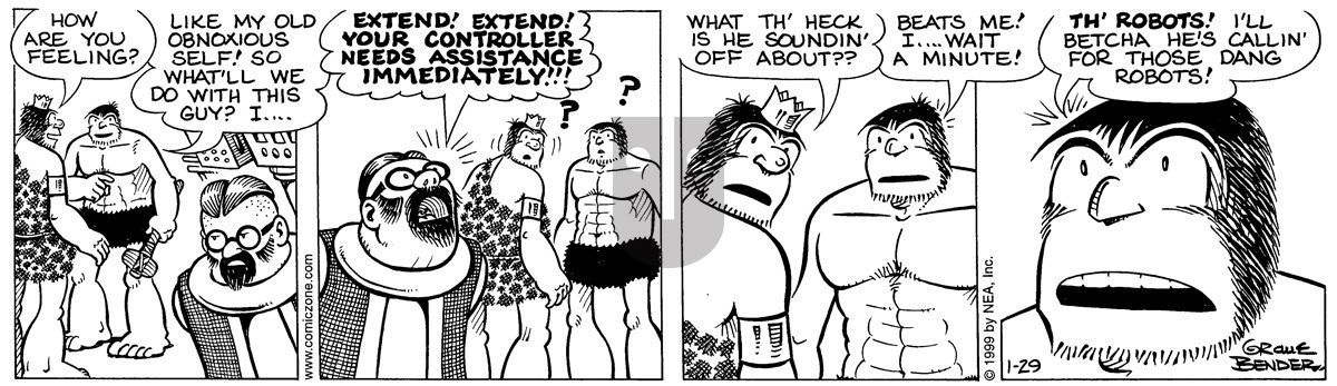 Alley Oop - Friday January 29, 1999 Comic Strip