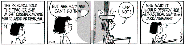 Peanuts on Friday November 16, 1979 Comic Strip