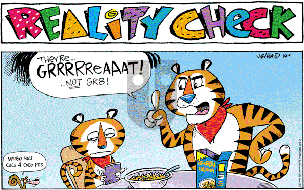 Reality Check on Sunday October 9, 2011 Comic Strip