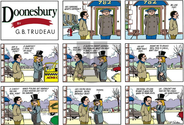 Doonesbury on Sunday February 16, 1986 Comic Strip