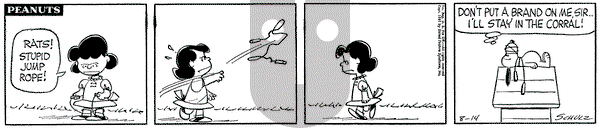 Peanuts - Monday August 14, 1961 Comic Strip