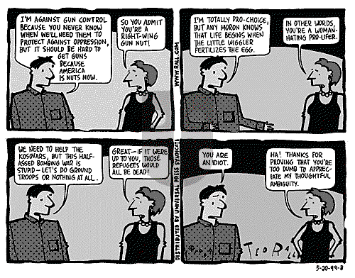 Ted Rall on Monday May 24, 1999 Comic Strip