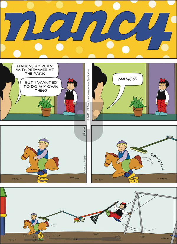 Nancy on Sunday April 27, 2025 Comic Strip