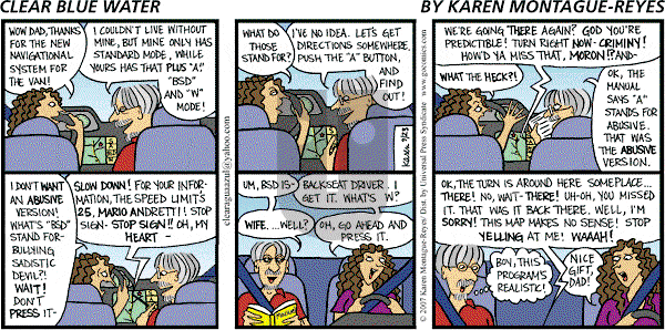 Clear Blue Water on Sunday September 23, 2007 Comic Strip