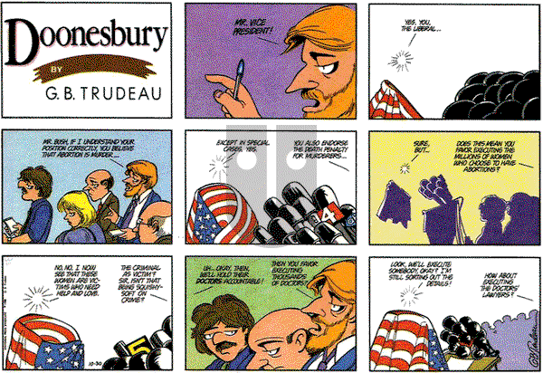 Doonesbury on Sunday October 30, 1988 Comic Strip