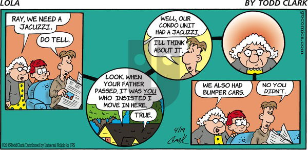 Lola on Sunday April 19, 2015 Comic Strip