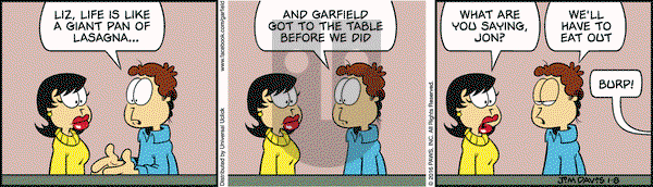 Garfield on Friday January 8, 2016 Comic Strip