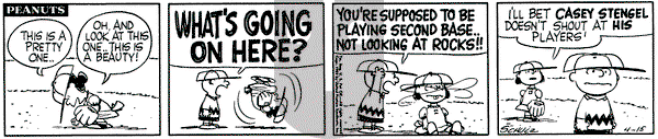 Peanuts on Wednesday April 15, 1959 Comic Strip