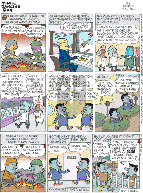 Tom the Dancing Bug on Saturday April 21, 2007 Comic Strip
