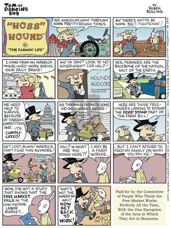 Tom the Dancing Bug on Friday August 2, 2013 Comic Strip